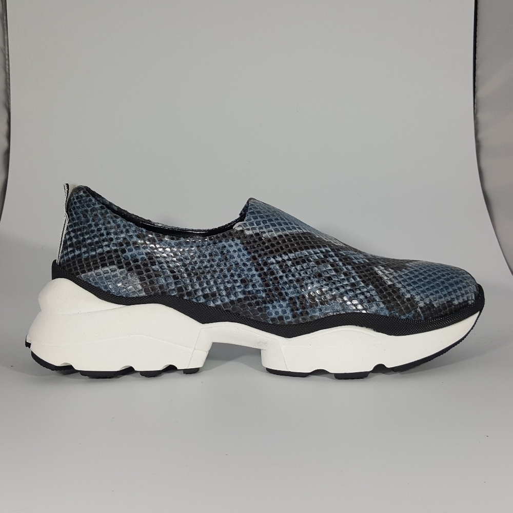 NR Rapisardi Faux Snake Elastic Slip On Sneaker